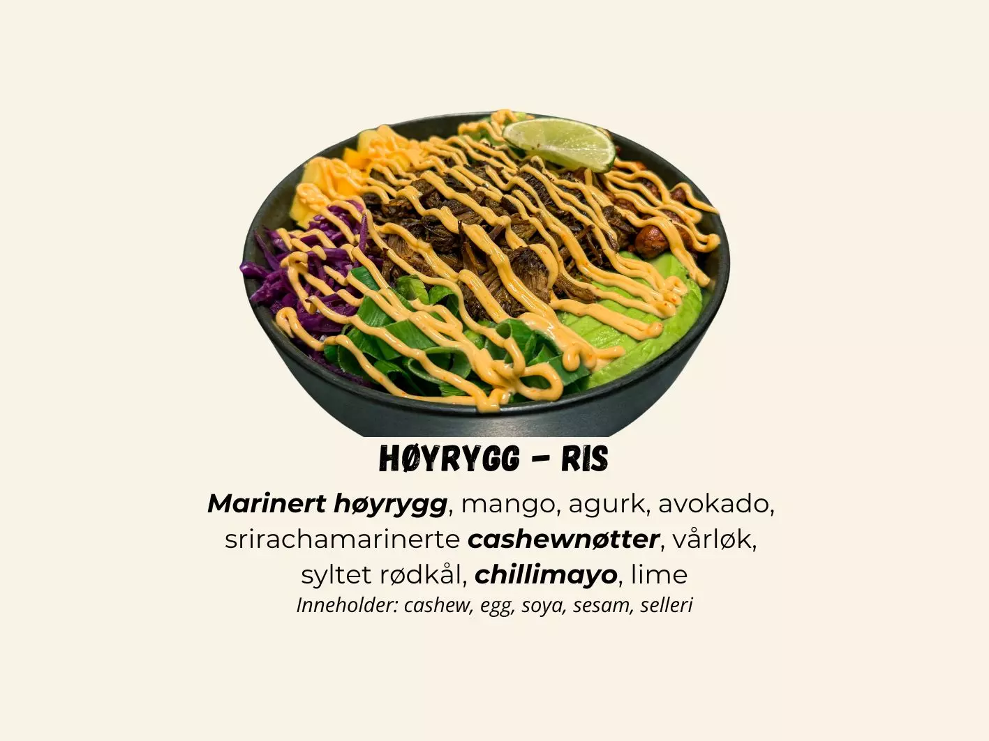 Poké - Høyrygg - Ris