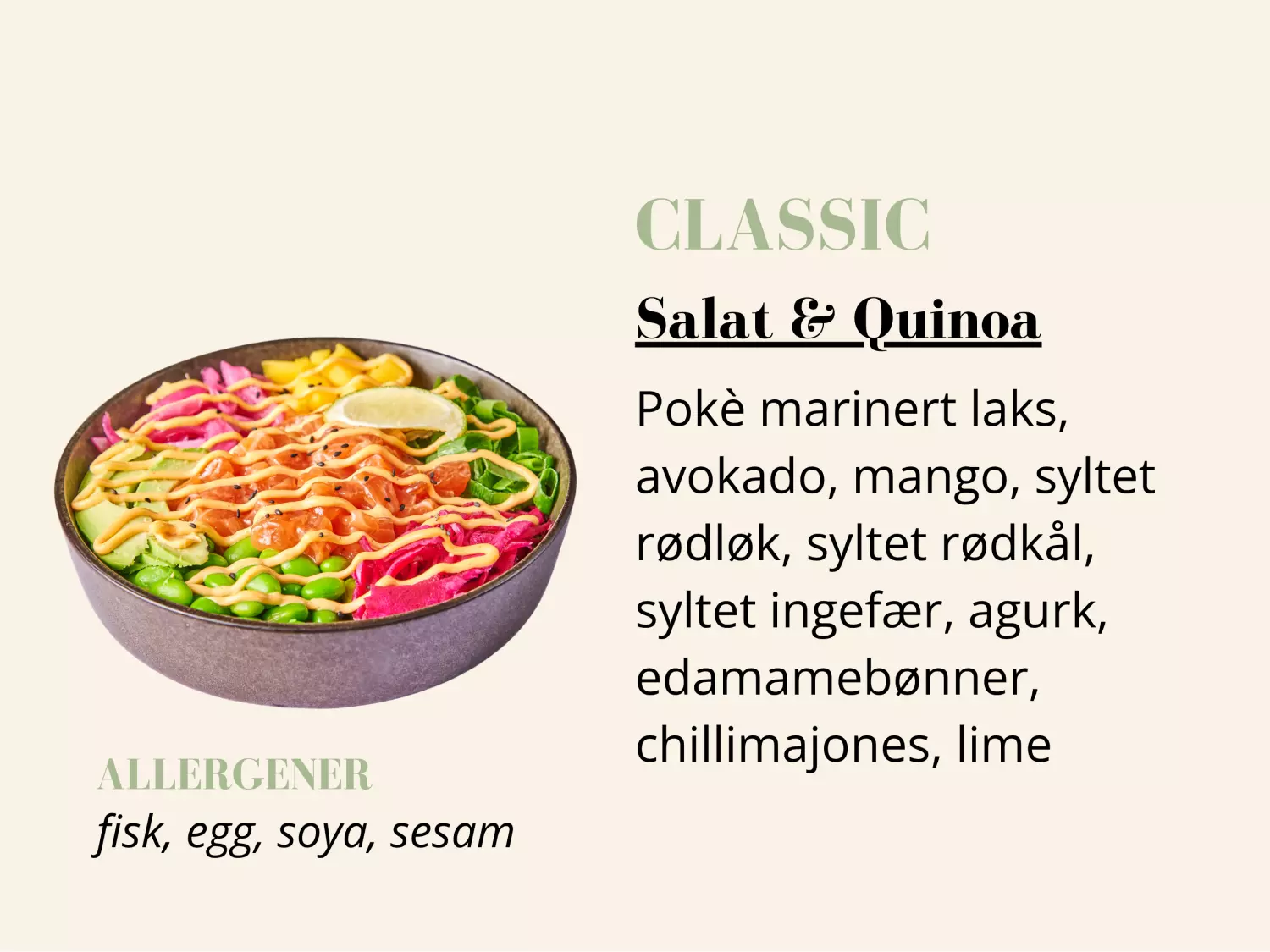 Pokébowl - Classic - Salat & Quinoa - Liten