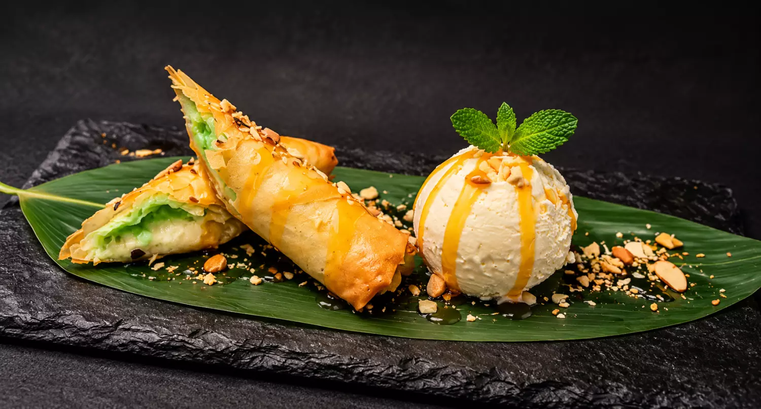Bananwraps med kokoskrem