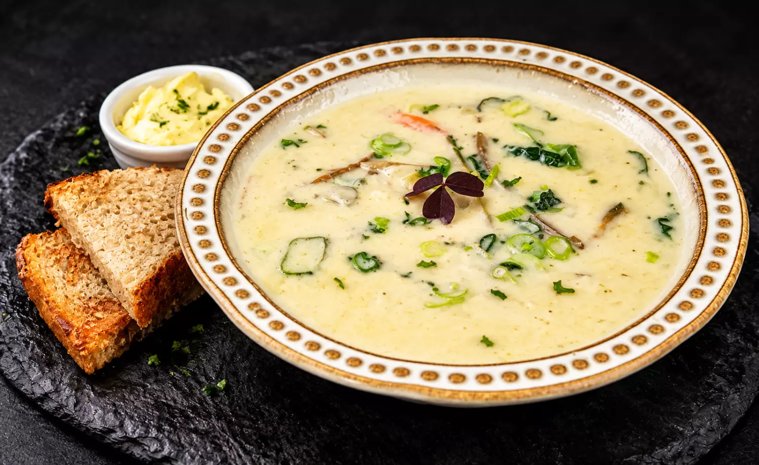 Liten kremet fiskesuppe