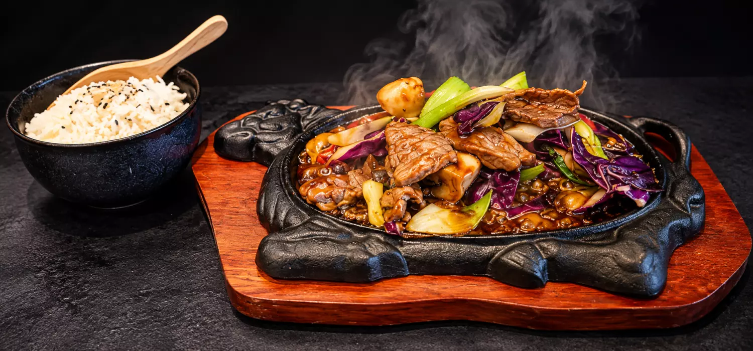 Sizzling biff wok