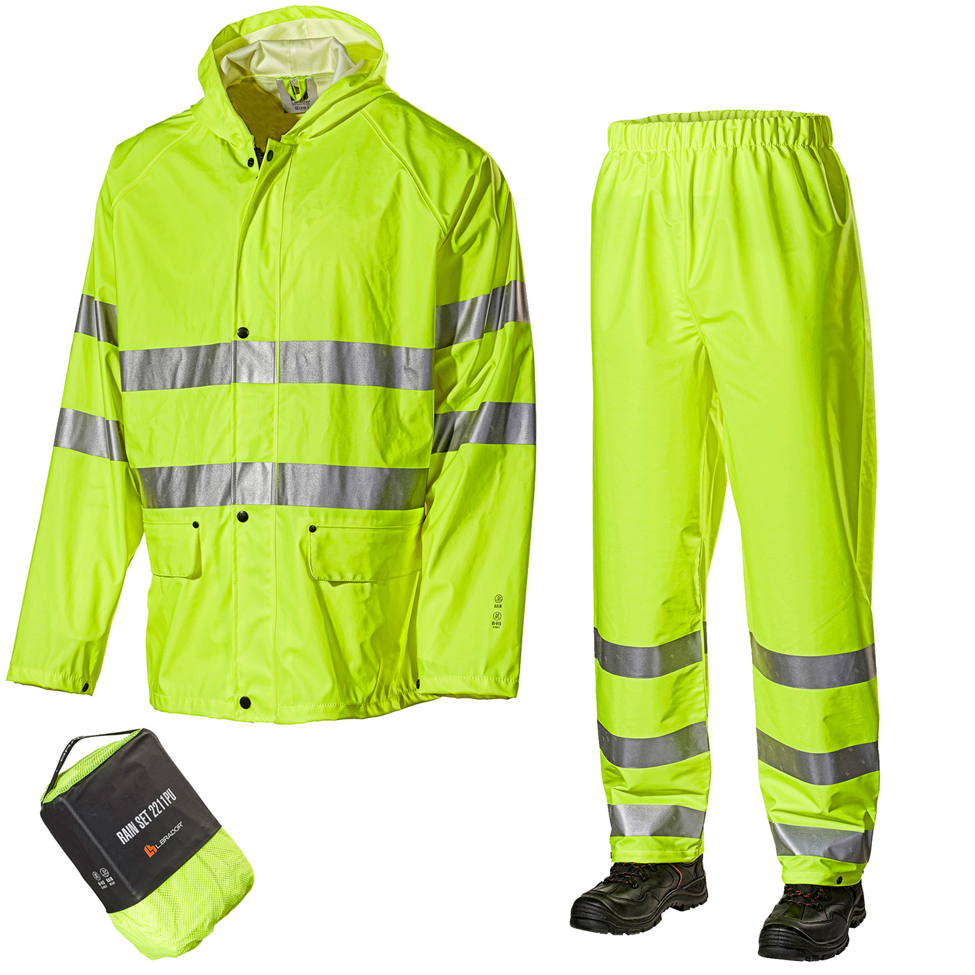 Regnsett L.Brador 2211PU Hivis