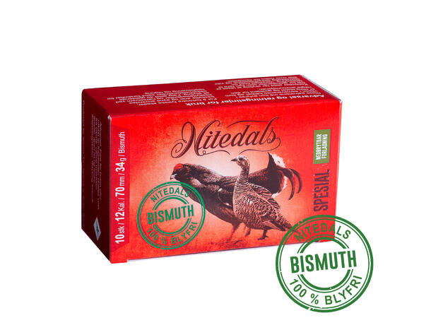 Nitedals Spesial Bismuth 12/70 US6 34g spesielt egnet til småviltjakt