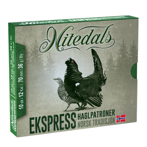 Nitedals Ekspress 12/70 US4 36 gBlypatron spesielt egnet til småviltjakt