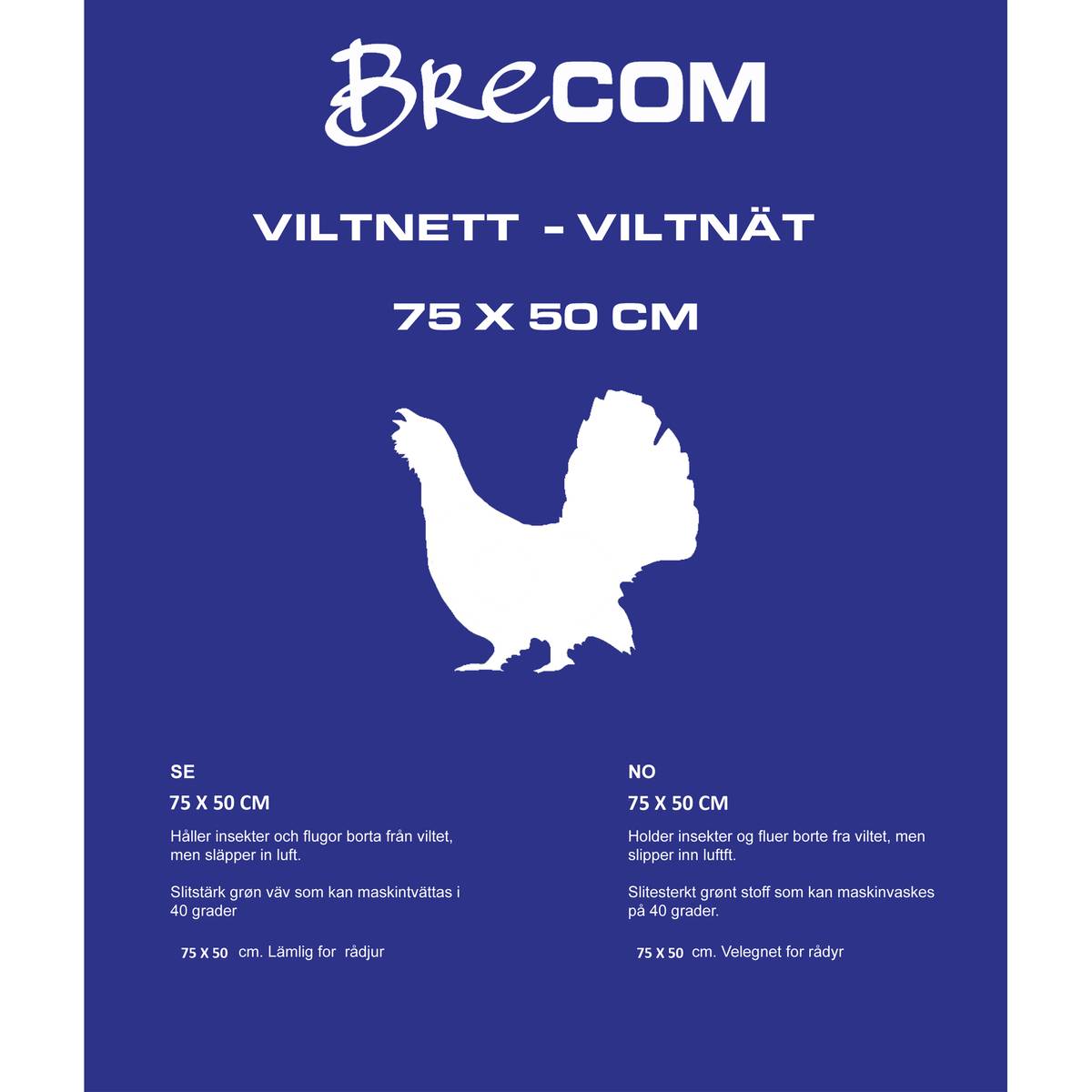 Brecom Viltnett Fugl/Hare 75X50 cm