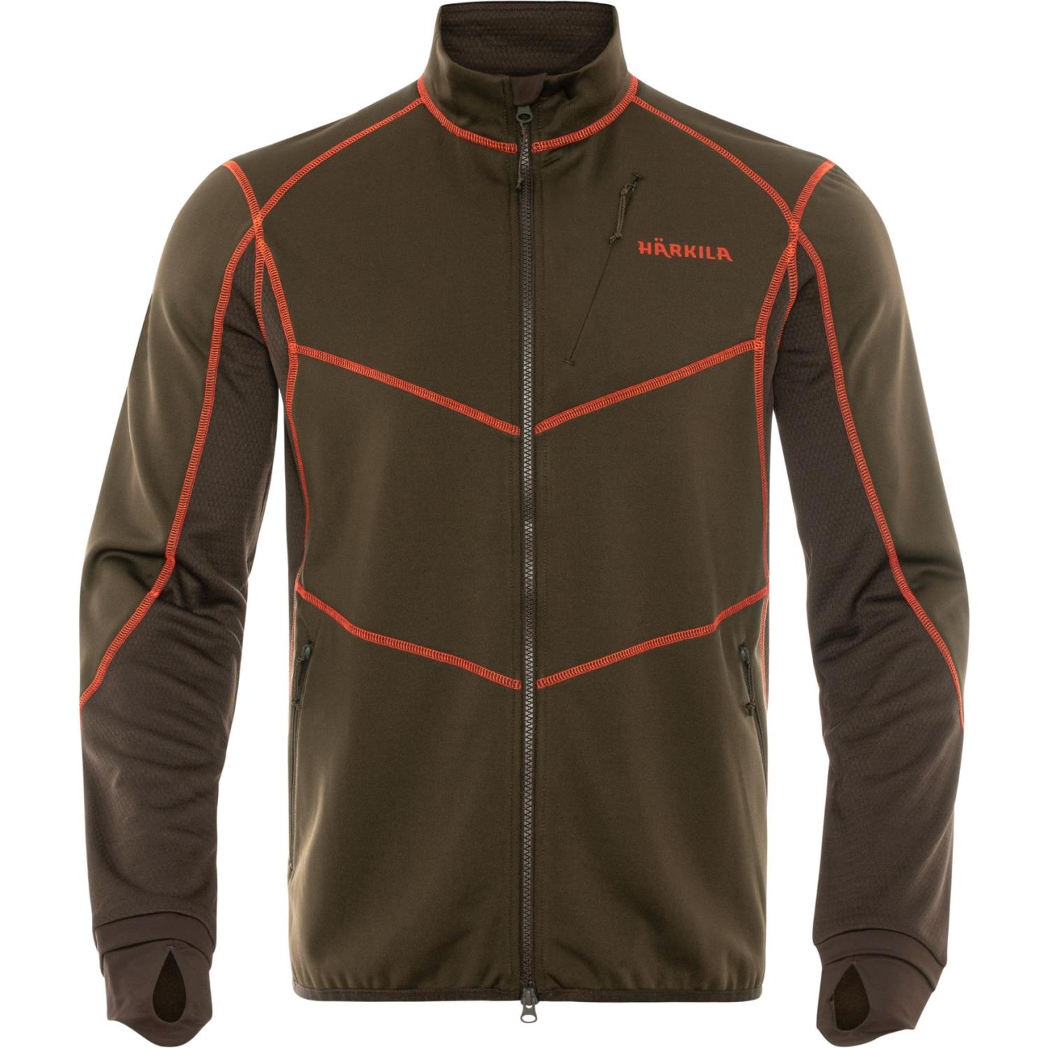 Härkila Scandinavian fleece jakke Willow green/Shadow brown L