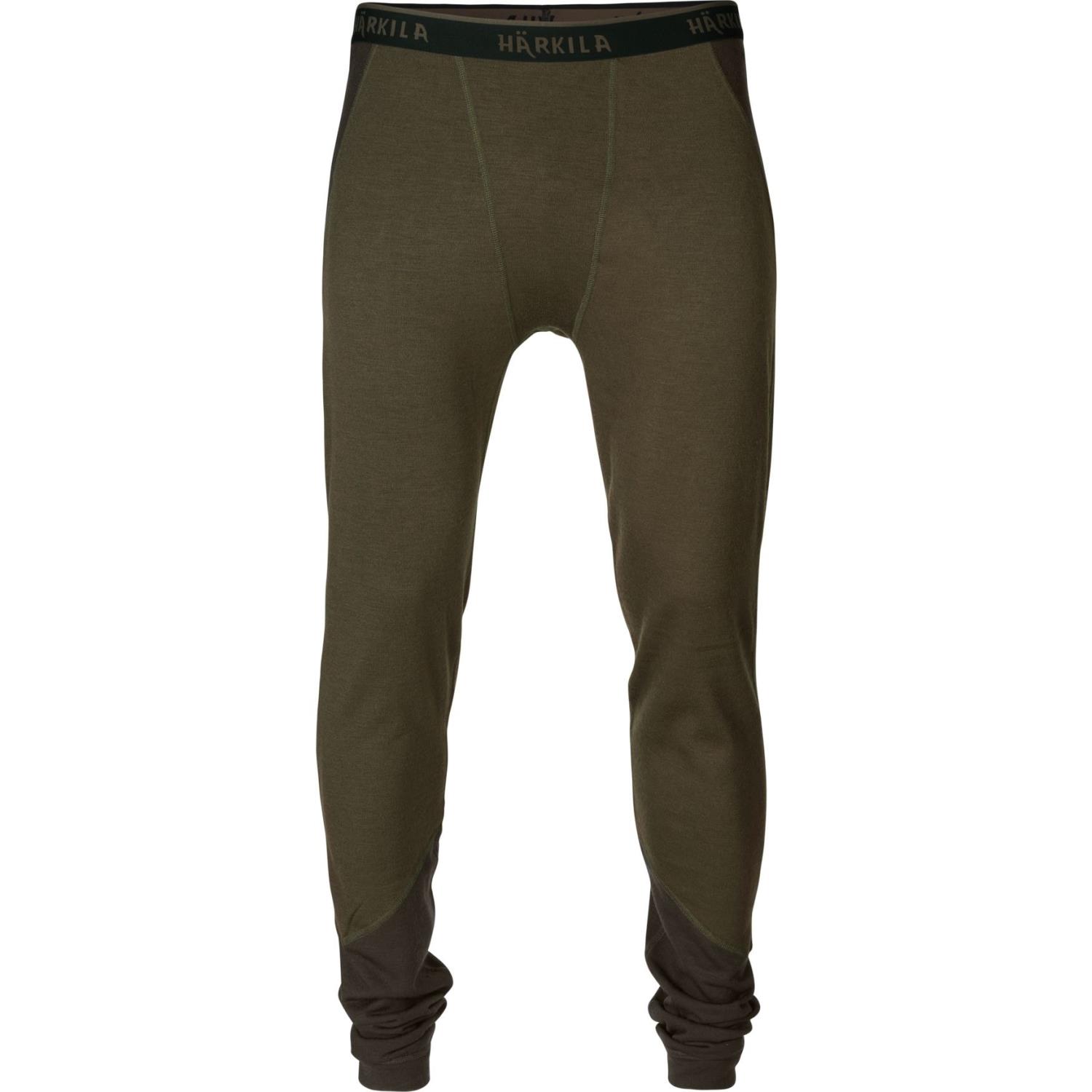 Härkila Base Warm long johns Willow green/Shadow brown XL