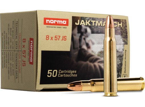 Norma Jaktmatch 8X57 JS 124gr / 8,0gHelmantel trening og jaktammunisjon