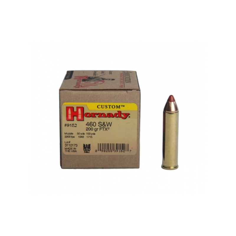 Hornady AMMO 460 S&W 200 GR FTX