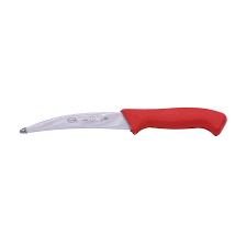 Sanelli skinn/Bukkniv 15cm Rødt håndtak