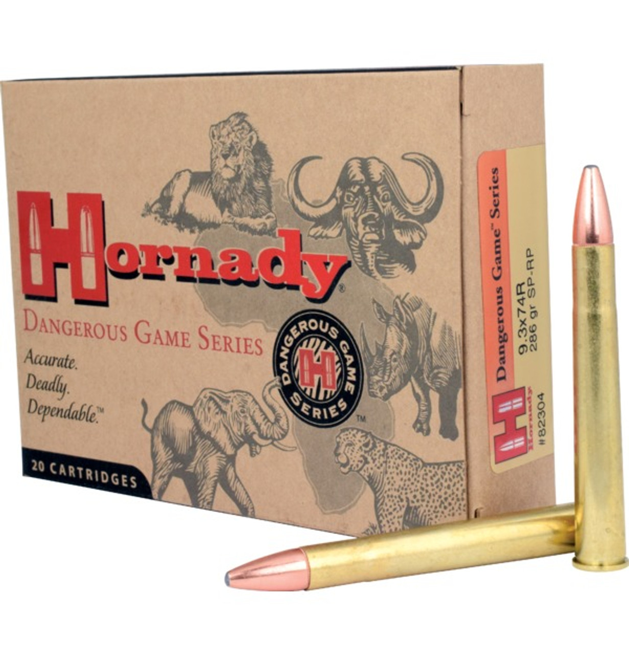 Hornady AMMO 9.3X74R 286 GR SP-RP
