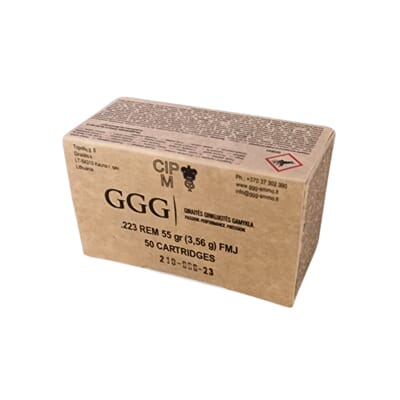 GGG ammo 223 Rem FMJ 55grs