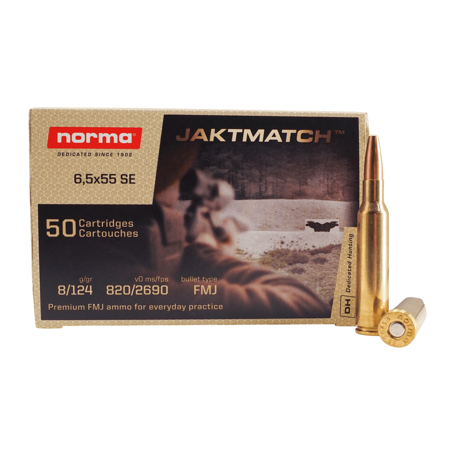Norma Jaktmatch 6,5X55 124gr / 8,0g