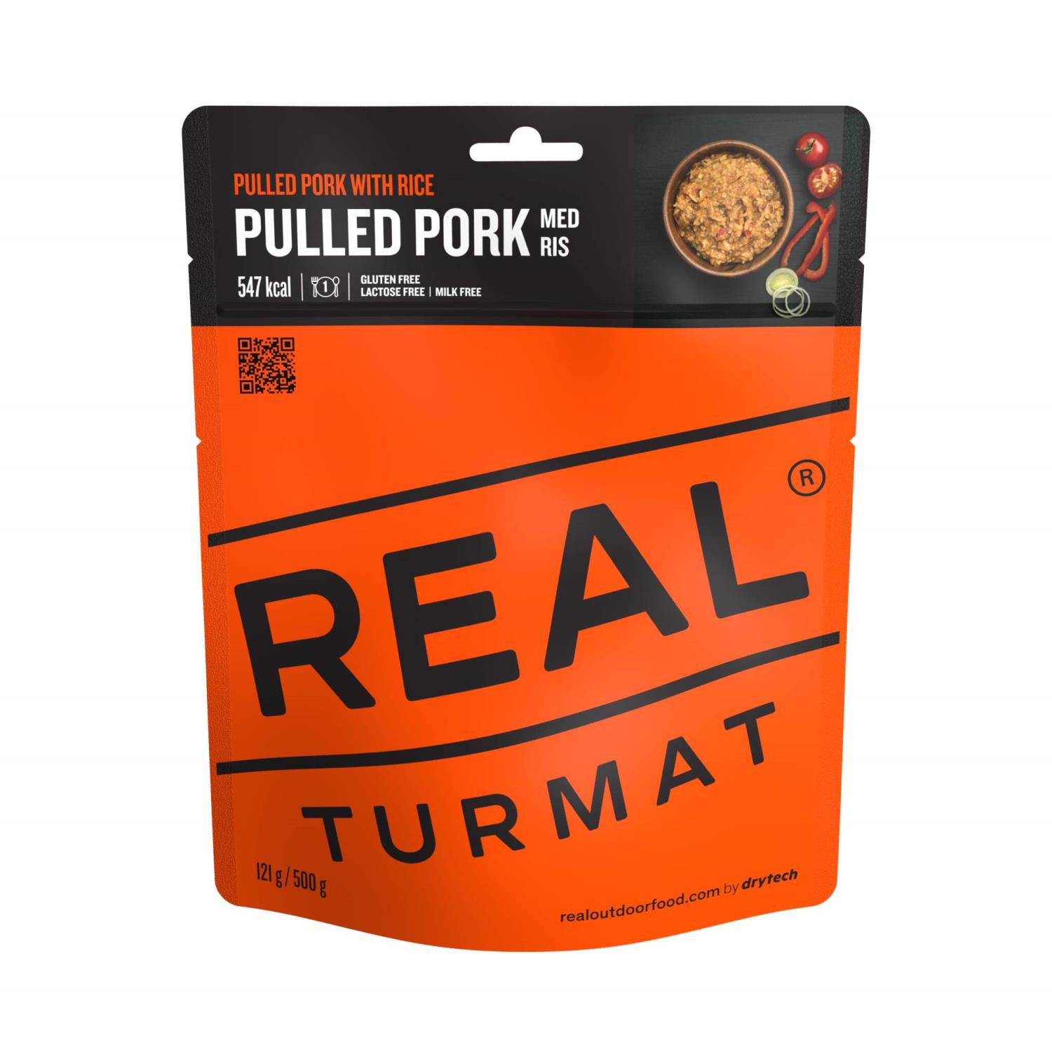 Real Turmat Pulled Pork med Ris (547 kcal)