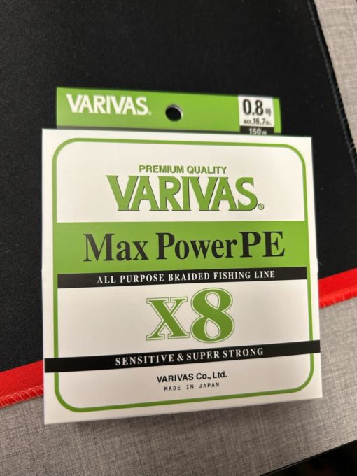 Varivas MAX power PEX 8 lime green 150m #0,8 0,15mm