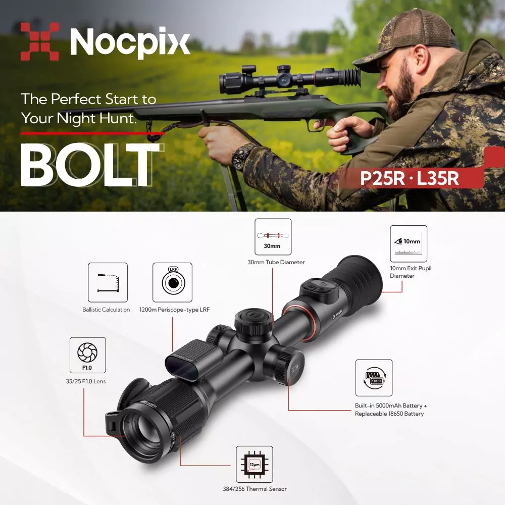 Nocpix BOLT P25R Termisk Kikkertsikte med LRF