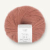 Tynn silk mohair støvet plommerosa 3553