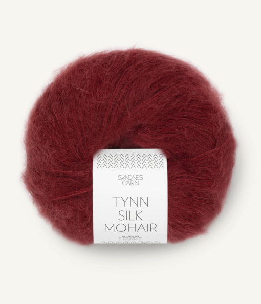 Tynn Silk Mohair Dyp Vinrød 4054