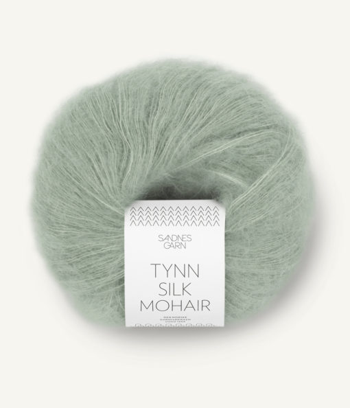 Tynn Silk Mohair Støvet Lys Grønn 8521