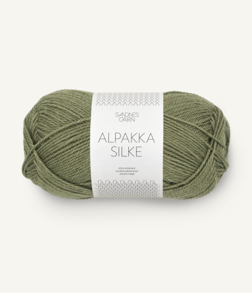 Alpakka/Silke Olivengrønn 9062
