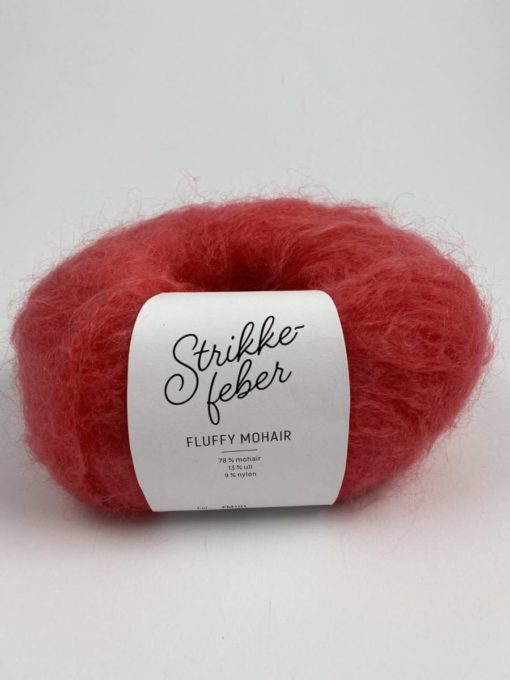 Fluffy Mohair Coral red FM101