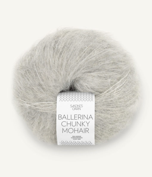 Ballerina Chunky Mohair Gråmelert 1022