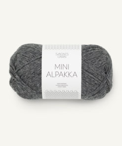 Mini Alpakka Mørk Gråmelert 1053