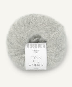 Tynn Silk Mohair Lys Grå Melert 1022