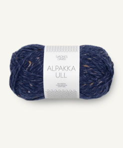 Alpakka Ull Marineblå Tweed 5585