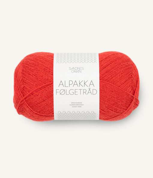 Alpakka Følgetråd Scarlet Red 4018