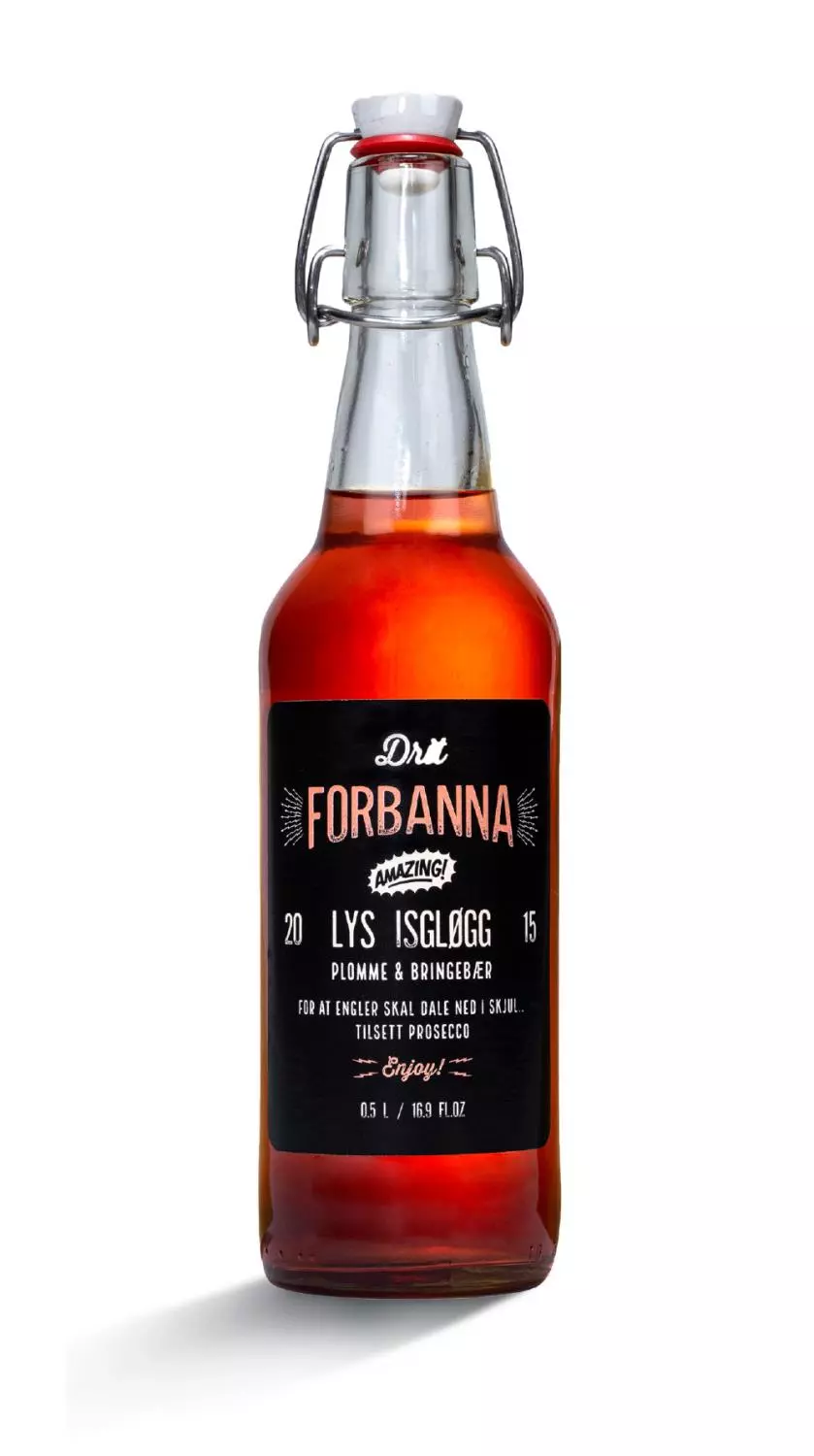 Drit Forbanna Lys Isgløgg Plomme & Bringebær 0,5l