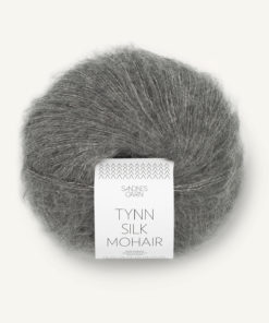 Tynn Silk Mohair mørk gråmelert 1053