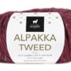 Alpakka Tweed - Dyp rød 116