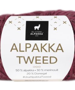 Alpakka Tweed - Dyp rød 116