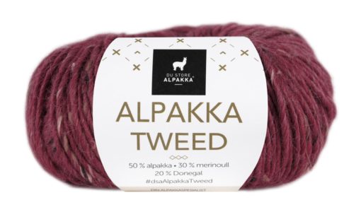 Alpakka Tweed - Dyp rød 116