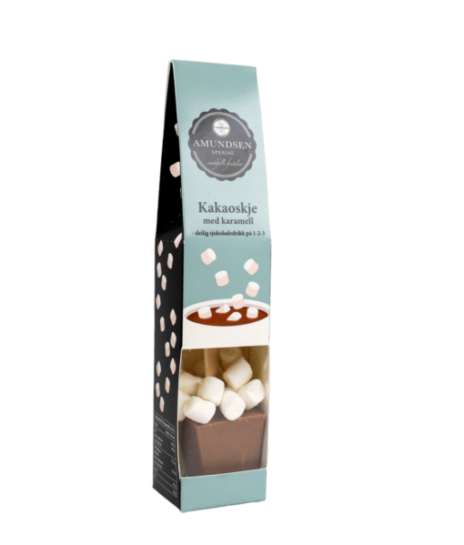 Kakaoskje med karamell og marshmallows