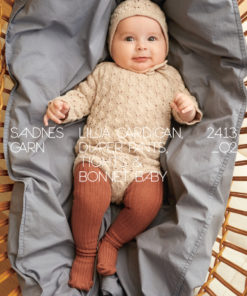 2413 Nr. 2 - Lilja Cardigan, Diaper Pants, Bonnet, Tights