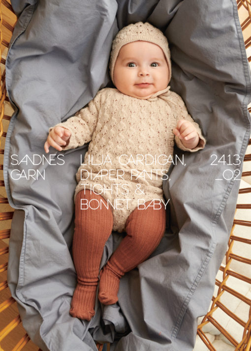 2413 Nr. 2 - Lilja Cardigan, Diaper Pants, Bonnet, Tights