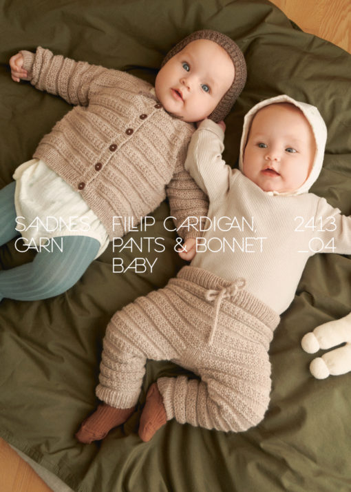 2413 Nr. 4 - Fillip Cardigan, Pants & Bonnet Baby