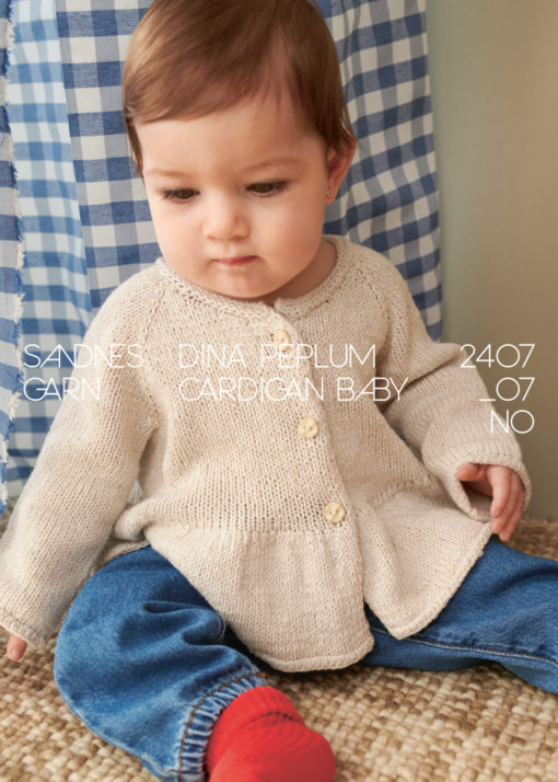 2407 Nr. 7 - Dina Peplum Cardigan Baby (Norsk)