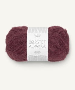 Børstet Alpakka Dyp Burgunder 4372