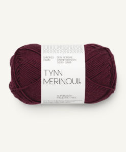 Tynn Merinoull Dyp burgunder 4372