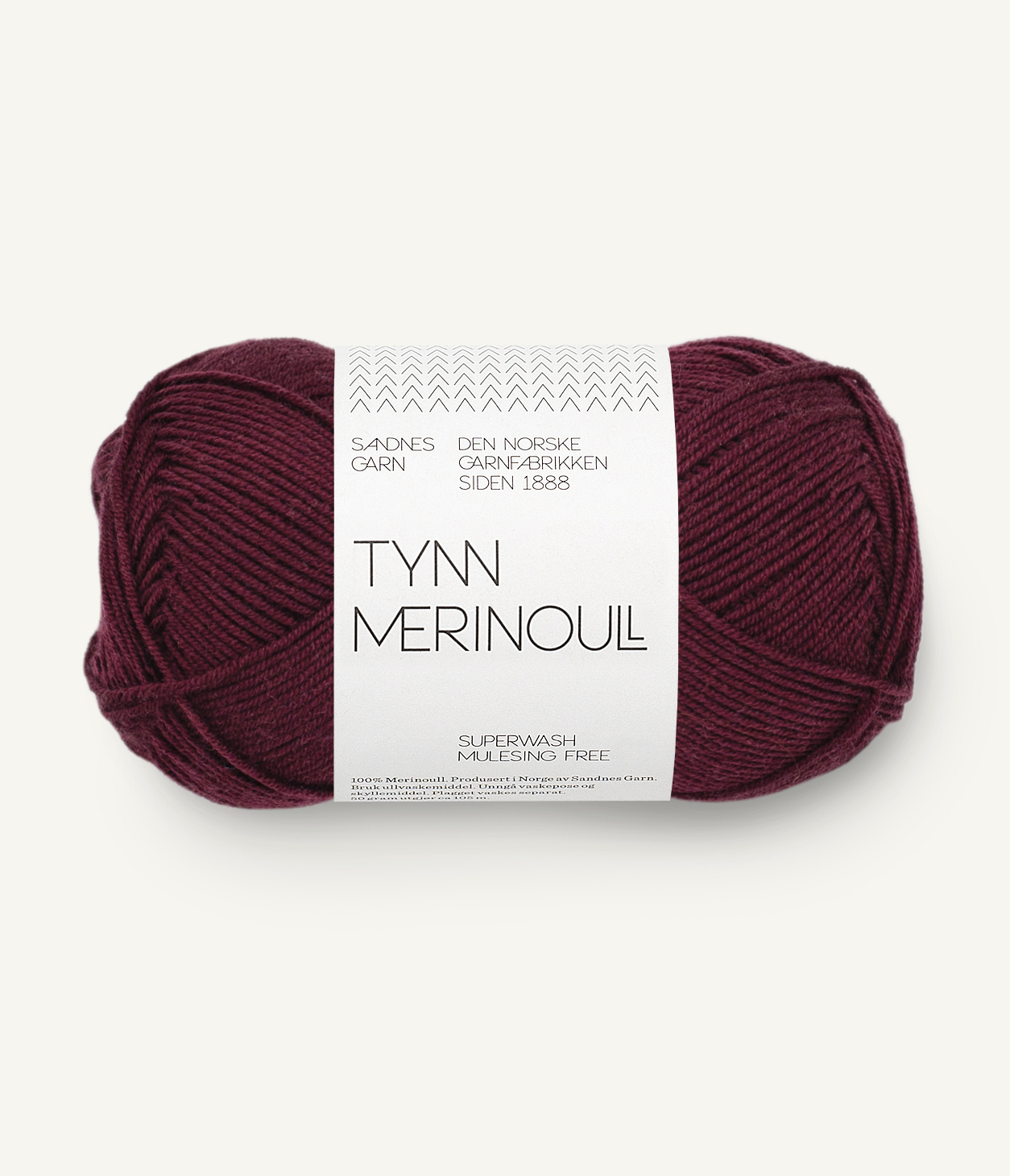 Tynn Merinoull Dyp burgunder 4372