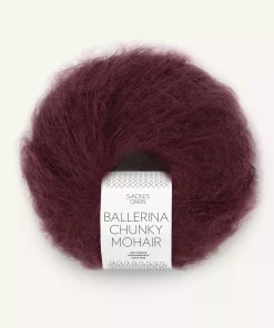 Ballerina Chunky Mohair Dyp Burgunder 4372