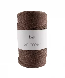Shimmer Heklegarn brun/sølv 39