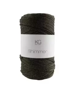 Shimmer Heklegarn Sort/gull 16
