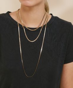 Chain Herringbone - 45cm Gold