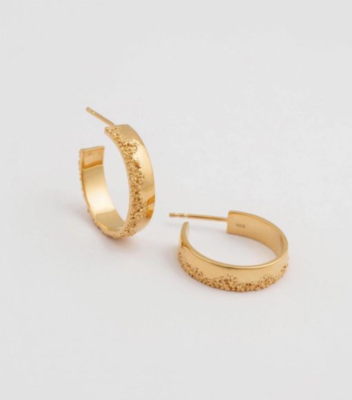 Space Dust Hoops - Gold