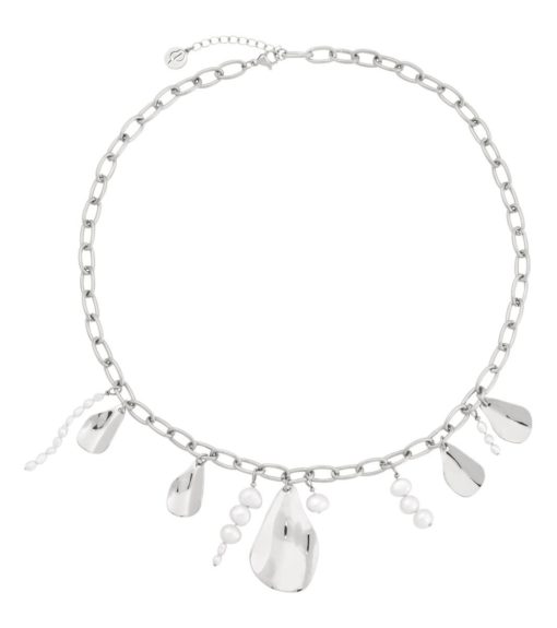 Oyster Pearl Necklace - Steel