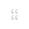 Duo Pair Creoles - Steel